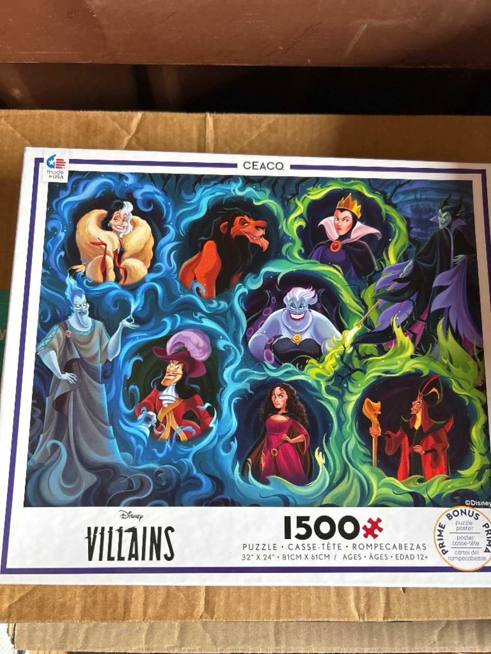Ceaco Disney Villains Puzzle Maleficent Jafar Ursula Captain Hook Hades Evil Q